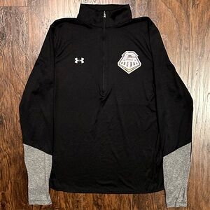 Under Armour G Silver Streaks Quarter Zip Pullover Jacket Black